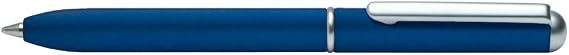 ONLINE Mini Twist Ballpoint Pen Blue with Metal Clip Standard Pen Refill Small pens for The Purse 8 cm Length, fits into Wallets & Small Bags biro with Black Writing Color