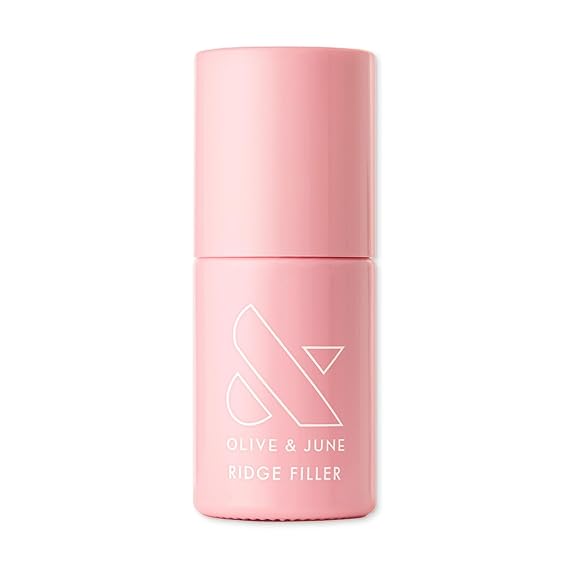 Olive & June Ridge Filler | Smoothing Nail Base Coat for Ridges | Vitamin E & Silica Formula | Smooth, Flawless Canvas for Polish | Vegan & Cruelty-Free | Salon-Quality Mani at Home (0.46 fl oz)