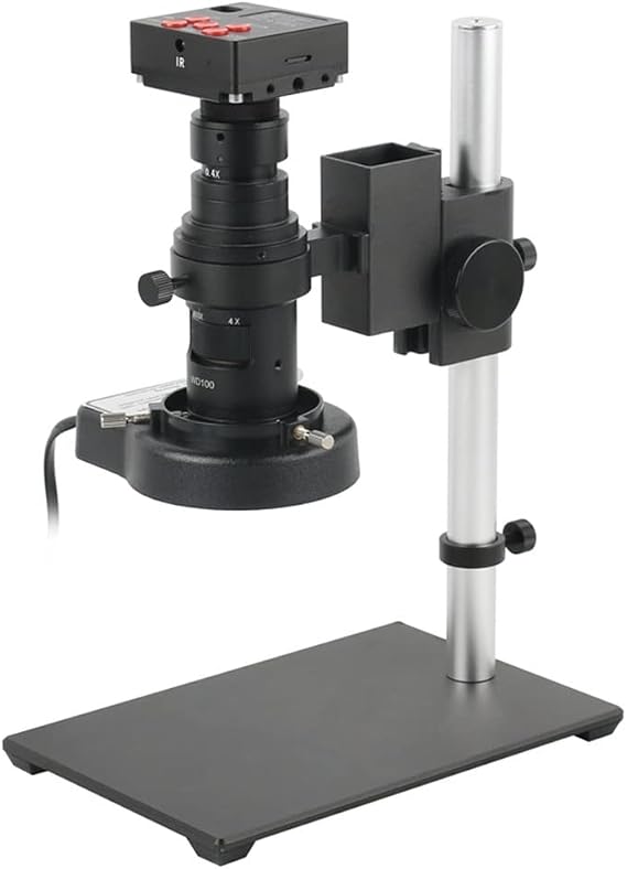 Lab Microscope Slides 30MP 2K H_DMI USB Video Monocular Microscope Camera 100X 130X 180X 200X 300X 500X C-Mount for Soldering Cellphone Repair Tools Microscope Parts (Color : 200X Lens Set)