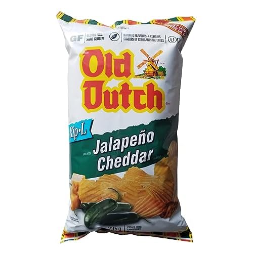 Old Dutch Rip-L Potato Chips Jalapeno Cheddar 235g8.2 oz. Imported from Canada