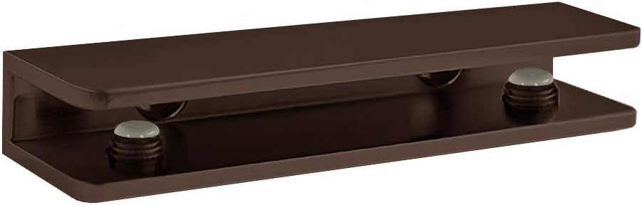 Floating Shelf Brackets, Rectangular Clamps Heavy Duty, Oil Rubbed Bronze, for Glass, Wood, Acrylic Wall Mounted Shelf Support. 1 Piece