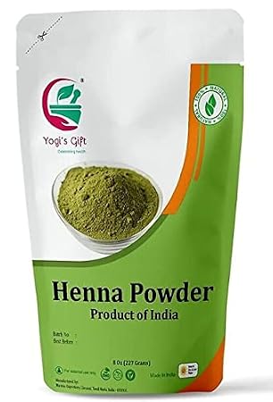 Yogi's Gift Henna Powder 8 oz | Triple Sifted | Lawsonia Inermis Powder
