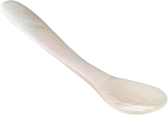 Petrusco Mother Of Pearl Caviar Spoon Gourmet Serving Utensil Premium | Authentic Mother of Pearl Spoon Preserves Caviar Flavor, Elegant Gourmet Utensil For Fine Dining, Tasting and Delicate Foods