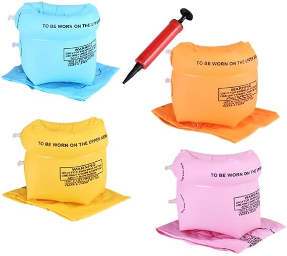 Arm Floaties Inflatable Swim Arm Bands Floater Sleeves Swimming Rings Kids Children Toddlers Adults