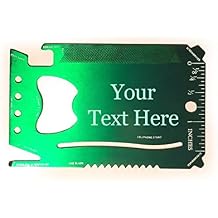 Customized 3D Laser Engraved Custom Personalized Wallet Multitool (Green)