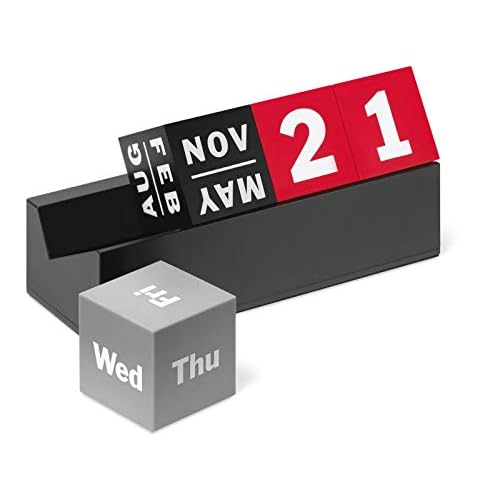 Cubes Perpetual Calendar Red/Grey/Black