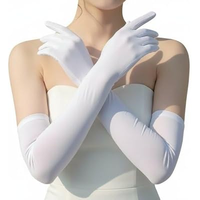 Cosplay Gloves Long Tight Spandex Strech Gloves Long Elbow Glove for Cosplay bridesmaids proms dance Costume Green Scree