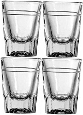 2 oz Heavy Shot Glass with Line (Pack of 4)