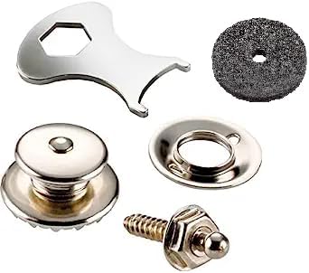 LOXX 20 x Strap Lock System for Guitar, Bass, Boat, Yacht, RV Nickel