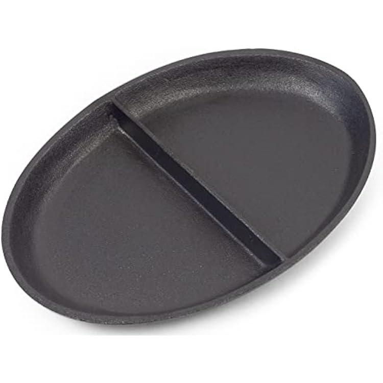 Tomlinson 1024323 Cast Iron Split Oval Skillet 10 Inch