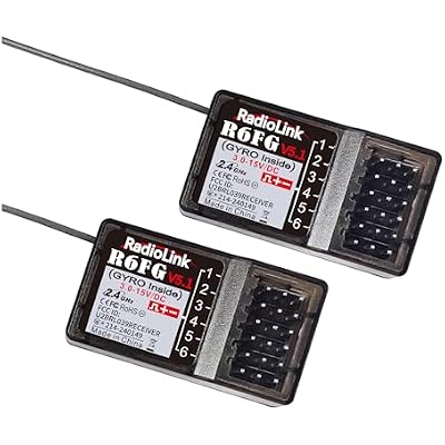 Eighteenup Radiolink R6FG 6 Channels 2.4GHz Surface Receiver Works with Radiolink Remote Controller RC4GS V3RC4GS V2RC4GSRC6GS V3RC6GS V2RC6GSRC8X for RC Car&Boat2 Pcs