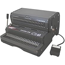 Akiles ACM-EX24 Model CombMac-EX24 All-in-One Electric Comb Binding Machine, Up to 25 Sheets 20lbs Paper (Letter Size), 1/4" to 2" Binding Capacity, Rectangular (5/16" x 1/8") Hole Size