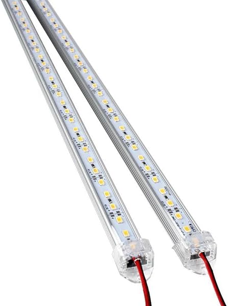 2pcs Dc 12v 50cm Rigid Led Strip Light Aluminum Shell White Waterproof Ip65 36 SMD 5630 6000k Home Interior Lighting