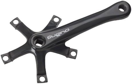 Sugino Single Speed Arm Set 175mm Black 130mm | Sugino RD2 175mm Single Speed Crankset - Black, 130 BCD, Square Taper