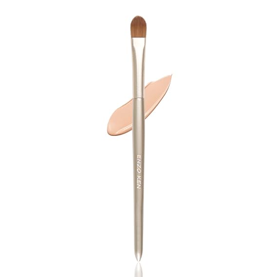 ENZO KEN Flat Concealer Brush Under Eye, Concealer Brush, Small Flat Makeup Brushes, Under Eye Brush Concealer, Flat Brush Under Eye. - Glod, E201M