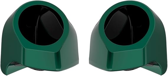 Advanblack Alpine Green Tour Trunk Pack Speaker Pods 6.5" Rear Audio Housing Color Matched Fit Harley King Tour Trunk Pack