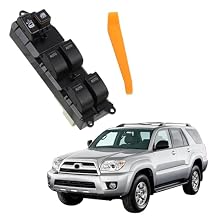 ITrims Car Accessories for Toyota 4Runner 4dr 2003-2009 Main Driver Side Master Window Switch with Auto-Up/Down LED Illumination Plastic (Orange Lighted)