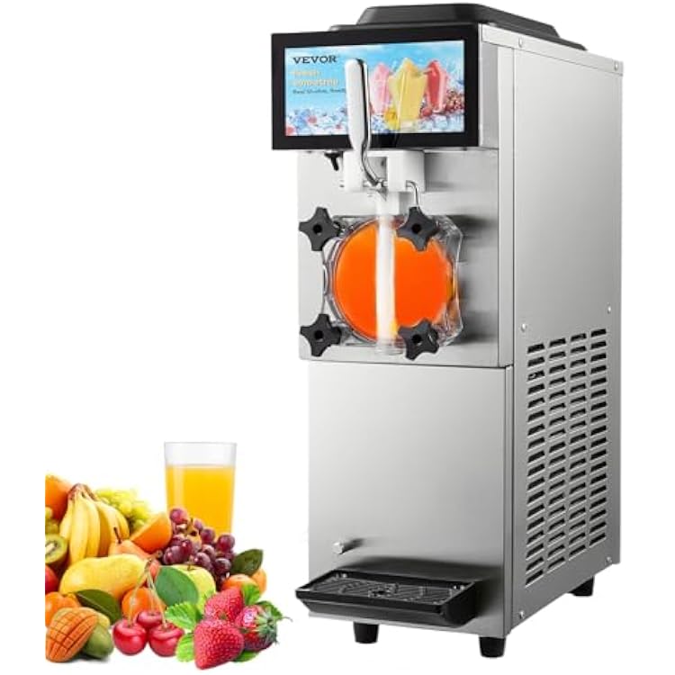 VEVOR Commercial Slushy Machine, 12L  3.17 Gal Single Tank, Cool and Freeze Modes, Stainless Steel Margarita Smoothie Frozen Drink Maker, Slushie Machine for Party Cafes Restaurants Bars Home