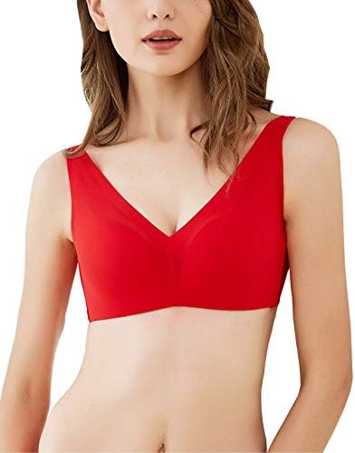 Push Up Wireless Bra for Women - Wirefree Comfortable Soft Padded Everyday Lounge Bras 32A-32C Cups