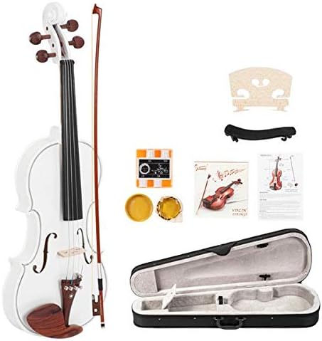 Music Lover GV103 4/4 Spruce Panel Violin Matte White 3-7 Days Delivery