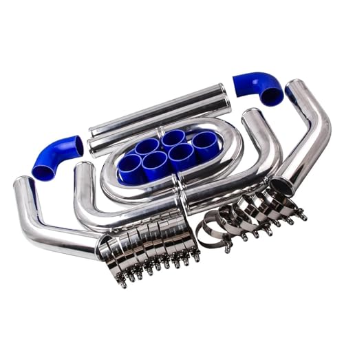 T3 T4 Turbo Charger .63 AR 420HP 46 Cly & 2.5 64mm Piping Kit Oil Cooled T04E T3t4 Turbocharger Compressor 400HP UpgradeTip