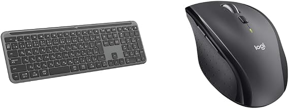 Logitech SIGNATURE SLIM Wireless Keyboard K950GR Thin Quiet Typing Bluetooth Logi Bolt Numeric Keypad Easy-Switch, Japanese Sequence, Graphite + M705m