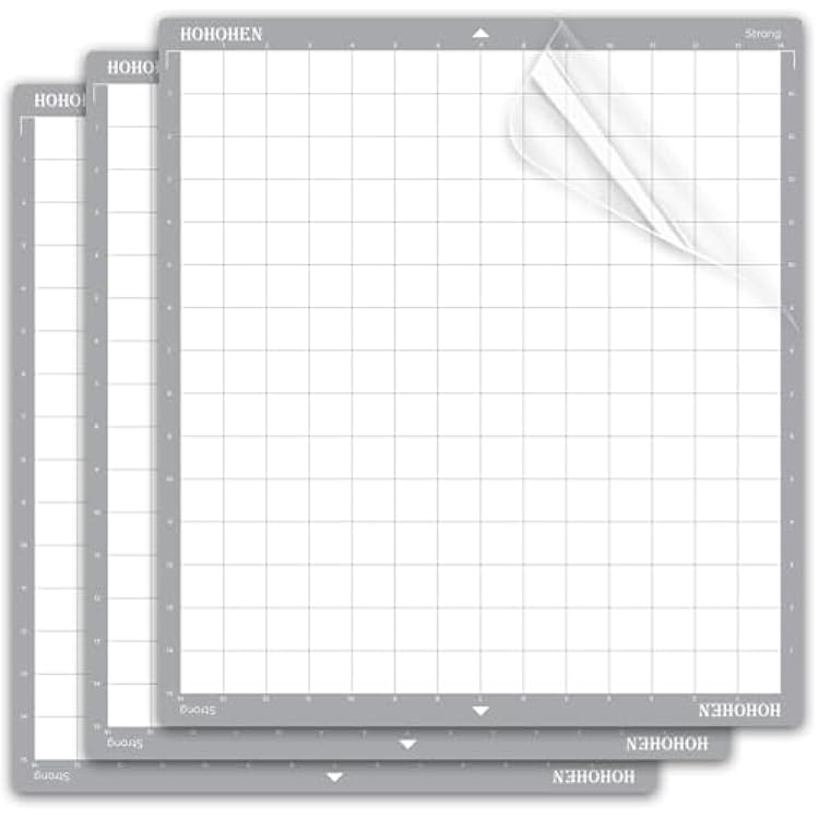 Cutting Mats for Silhouette Cameo 5 Alpha Plus and Cameo 45 Plus,14x15 Inch 3 Pack Gray Strong Tack Adhesive Sticky Durable Long-lasting Replacement Cut Mat