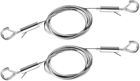2PCS Adjustable Picture Hanging Wire Kit,Heavy Duty Mirror, Art Frame Hanging Solution,3.3FT Stainless Steel Rope for Hanging Mirrors,Picture,Artwork,Lamps,Basket,Signs,Supports Up to 66lbs