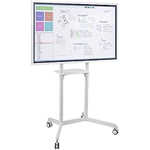 Mount-It! Heavy Duty Rolling TV Stand with Locking Wheels 37-70 - 154 lb Mobile TV Cart - Portrait & Landscape Rotation - VESA 600x400 - Compatible with Samsung Flip 2 (WM55R) & Surface Hub 2S