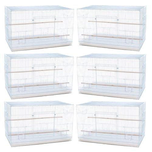 Lot of Breeding Flight Bird Parrot Cage for Aviaries Canaries Budgies Finches Lovebird Parakeet White 24x16x16H