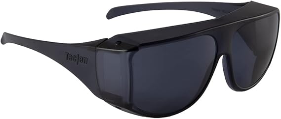 Fit Over Sunglasses, Smoke Color, 100% UVAUVB Protection; Polycarbonate Lenses