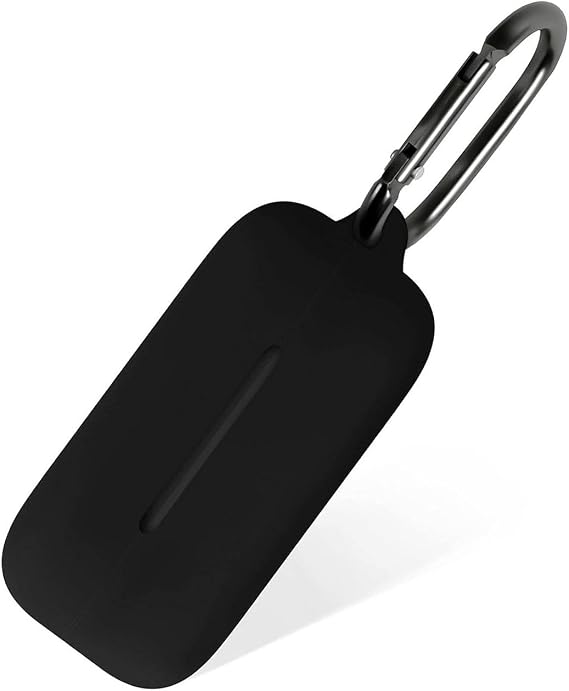 Geiomoo Soft Flexible Silicone Case for Sony WF-C510, Scratch Resistant Protective Cover with Carabiner (Black)