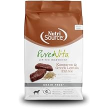 NutriSource Pure Vita Limited Ingredient Grain Free Dry Dog Food, Kangaroo and Green Lentils, 12LB