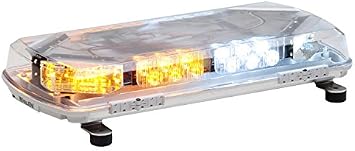 Whelen MC16PF - 12 VDC Split Amber/White Permanent Mount Mini Lightbar