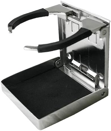 SeaLux Stainless Steel Adjustable Fold Down Cup Drink Holder for Boat, car