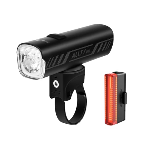 Magicshine Bike Light ALLTY 800, Tail Light SEEMEE 50 V2.0 Rear Bike Light, USB Type-C Rechargeable, IPX7 Waterproof LED Bike Light for Road, Urban Cyclists