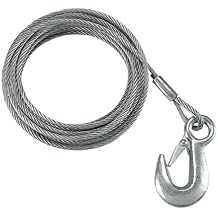Fulton WC325 0100 Galvanized Steel Boat Winch Cable with Hook, 3/16 Inch x 25 Foot, 4,200 lbs. Breaking Strength
