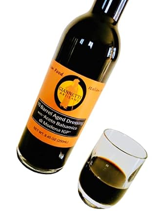 Giannetti Artisans Balsamic Vinegar Modena Italy, 8.45 fl oz | Certified IGP artisan dressing crafted with zero caramel color or thickener.