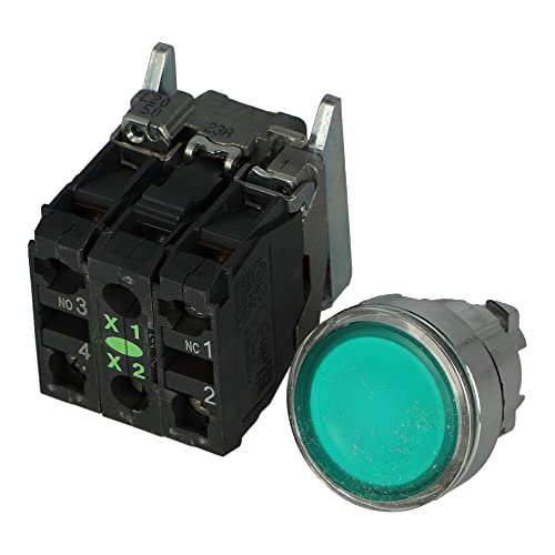 XB4BW33B5 | SCHNEIDER PB Ill 24V GRN LED 1NO1NC