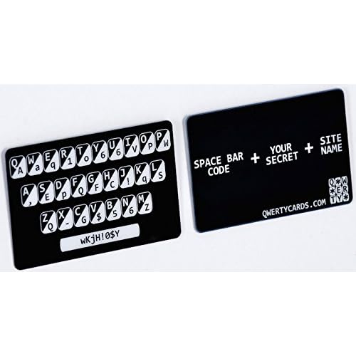 Qwertycards - The simple plastic card that goes in your wallet for easy to remember very strong passwords