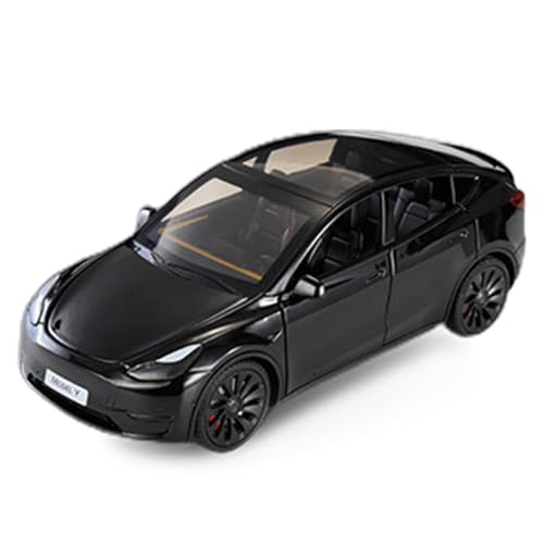 124 Model Y Toy Cars Alloy Diecast Model Car, Pull Back Mo-del Y M-odel Car with Light, Big Mo-del Y Diecast Cars Mode-l Toy Suitable for Kids Adults Birthday Gift Black