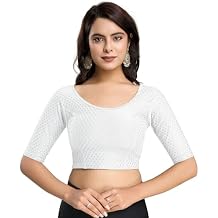 TRENDMALLS Women's Pure Cotton Stretchable Readymade Blouse Choli Saree Blouse Ready to Wear