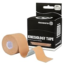 Rehband Kinesiology Tape for self-Application, Physio Sports Tape for Supporting Joints & Muscles, Waterproof, Skin-Friendly, Elastic
