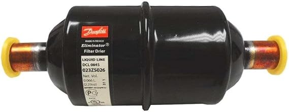 Danfoss 023Z5026 1/2in Liquid Line Refrigerant AC Filter Drier hvac refrigeration ODF 6-9tons Unidirectional 5-5/8in Long 2-1/4in Wide DCL 084S