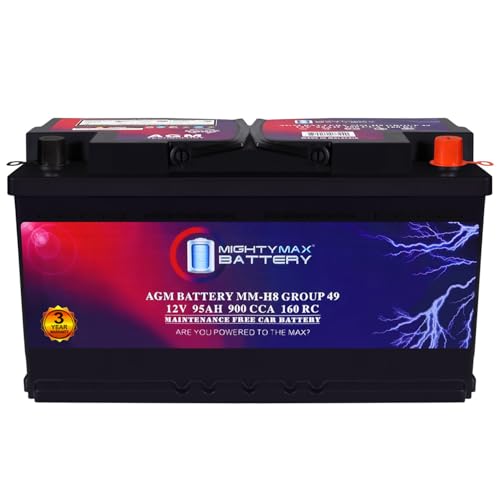 Mighty Max Battery MM-H8 Group 49 12V 95Ah 160RC 900CCA Replacement Battery Compatible with Mercedes-Benz S63 AMG 07-20
