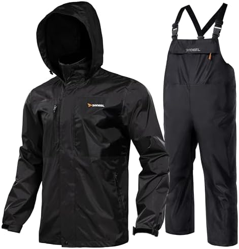Rodeel Waterproof Jacket and Overalls Set Waterproof Rain Jacket Bid Suit Ultimate Protection for Outdoor Adventures