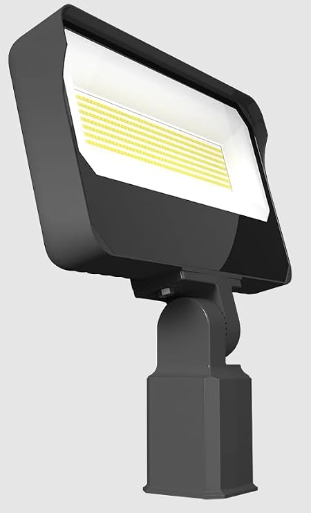 RAB Lighting X34XL Adjustable General Purpose Flood Light, 3000K/4000K/5000K Selectable, 95/110/130W Adjustable, 0-10V Dim to 10%, Dusk to Dawn Photocell, 120-277V, Slipfitter Mount, Bronze