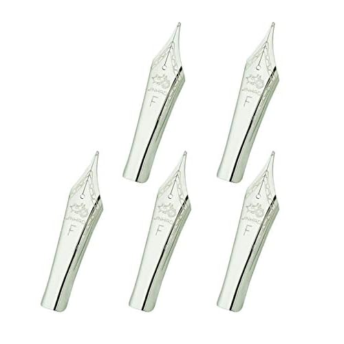 5 PCS Jinhao Fountain Pen Nibs Spare Fine Nib, NO.6, 35mm, Silver Color