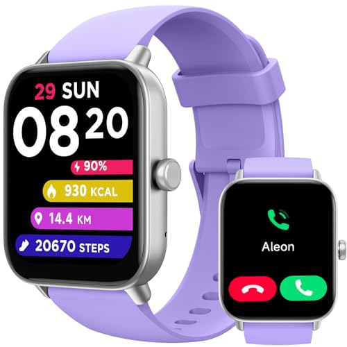 TOOBUR Smart Watch for Women Alexa Built-in, 1.8 Compatible Android iOS, Answer&Make CallStep CounterSleep Tracker100 SportsHeart Rate, Fitness Tracker Watch IP68 Waterproof Swimming