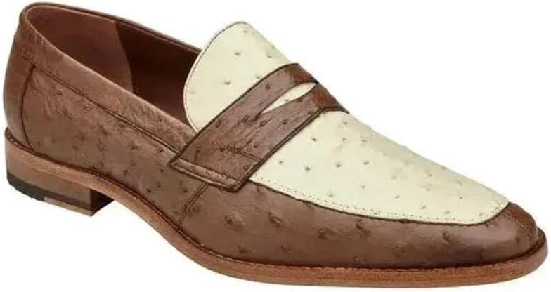 Belvedere Espada Genuine Ostrich Quill Penny Loafers